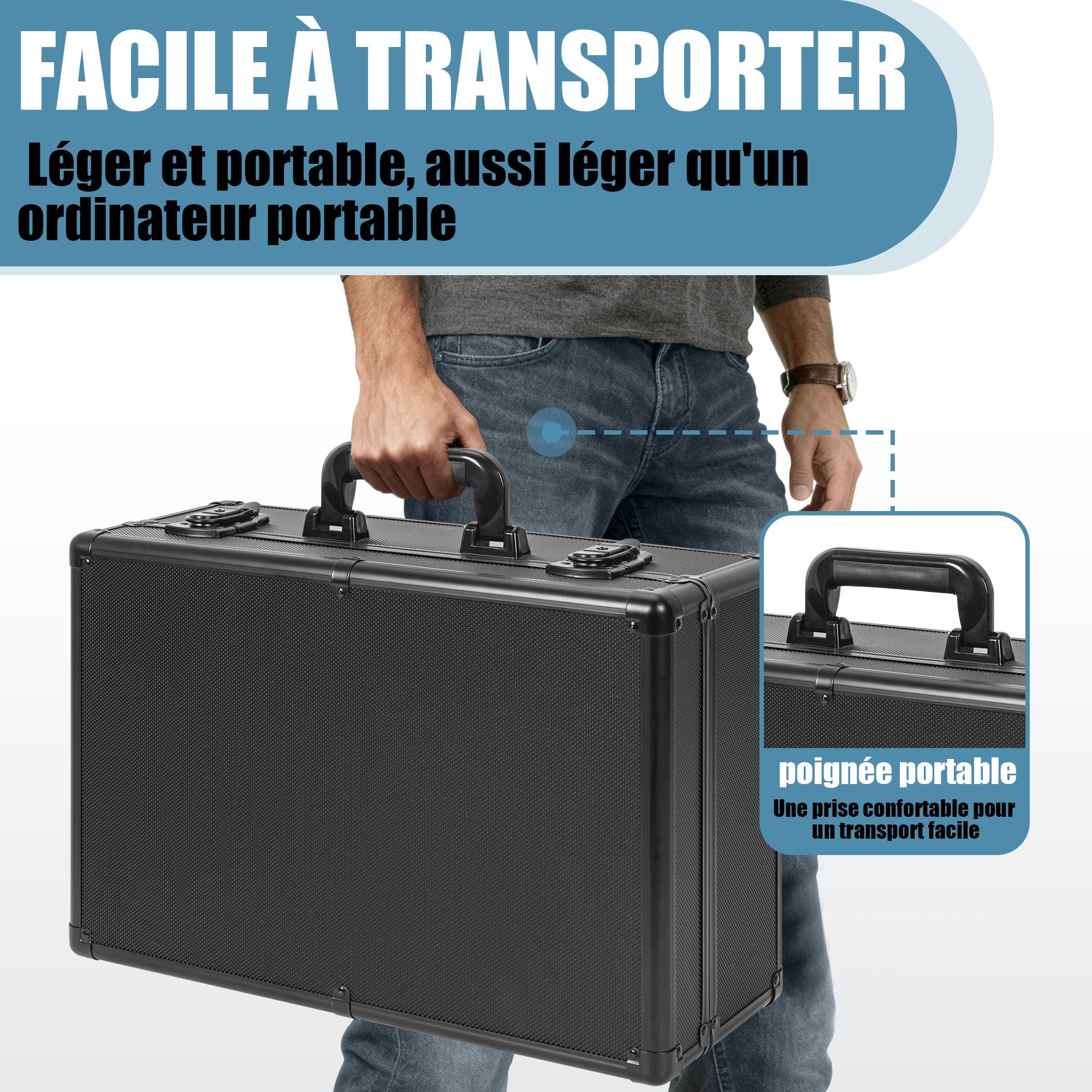 Boîte de Rangement pour Cartes Gradées avec Séparateurs Mousse, 150 Cartes | Boîte de Cartes avec en Alliage d'Aluminium pour PSA/BGS/SGC/CSG, Card Storage Box avec Serrure