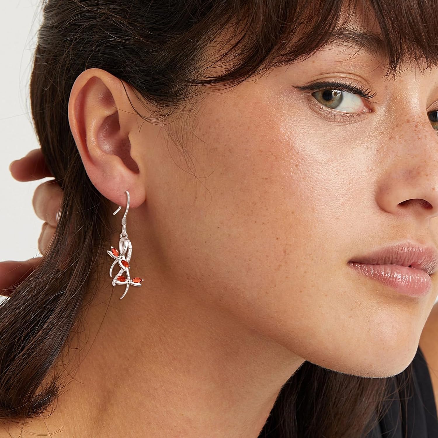 Leverback Dangle Earrings Dragonfly Fish Hook Earring for Women Fashion 925 Sterling Silver Hypoallergenic Jewelry - Image 5