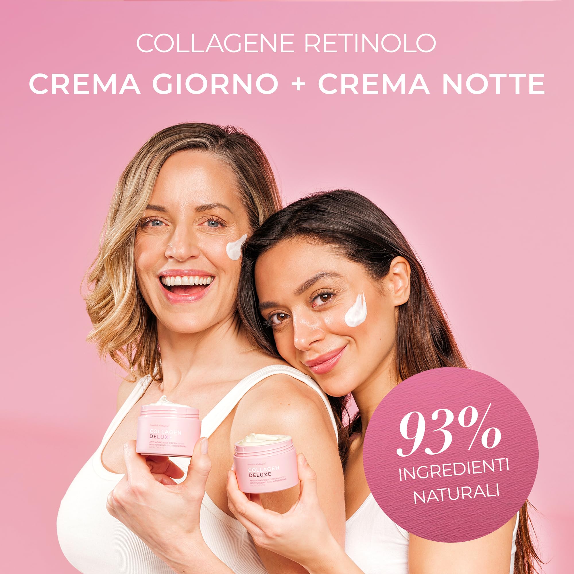 Swedish Collagen Deluxe Creme Giorno e Notte al Retinolo, 2 x 50 ml