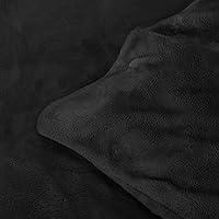 Vista 7 de Dream Lab Funda de edredón reversible y lavable de sherpa suave para manta con peso, carbón/marfil, 48 x 72 pulgadas