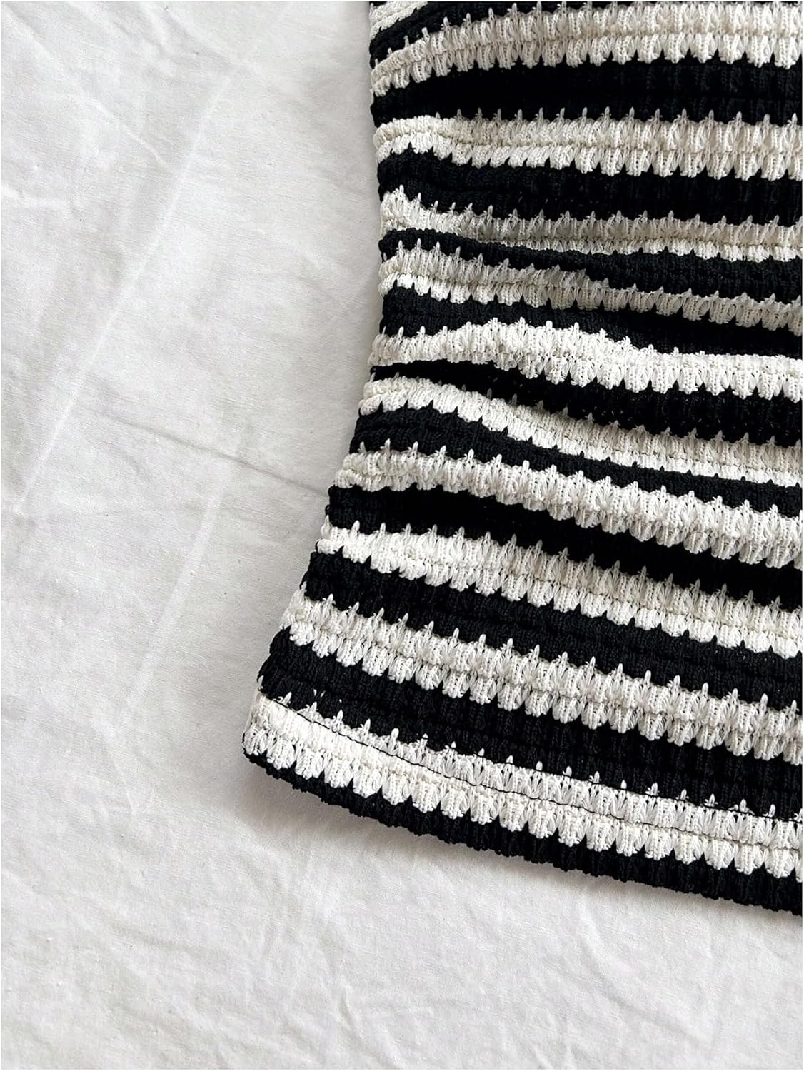 GORGLITTER Women's 2 Piece Shorts Sets Strapless Striped Tube Crop Tops and High Wasited Shorts Summer Birthday Outfits - Image 3