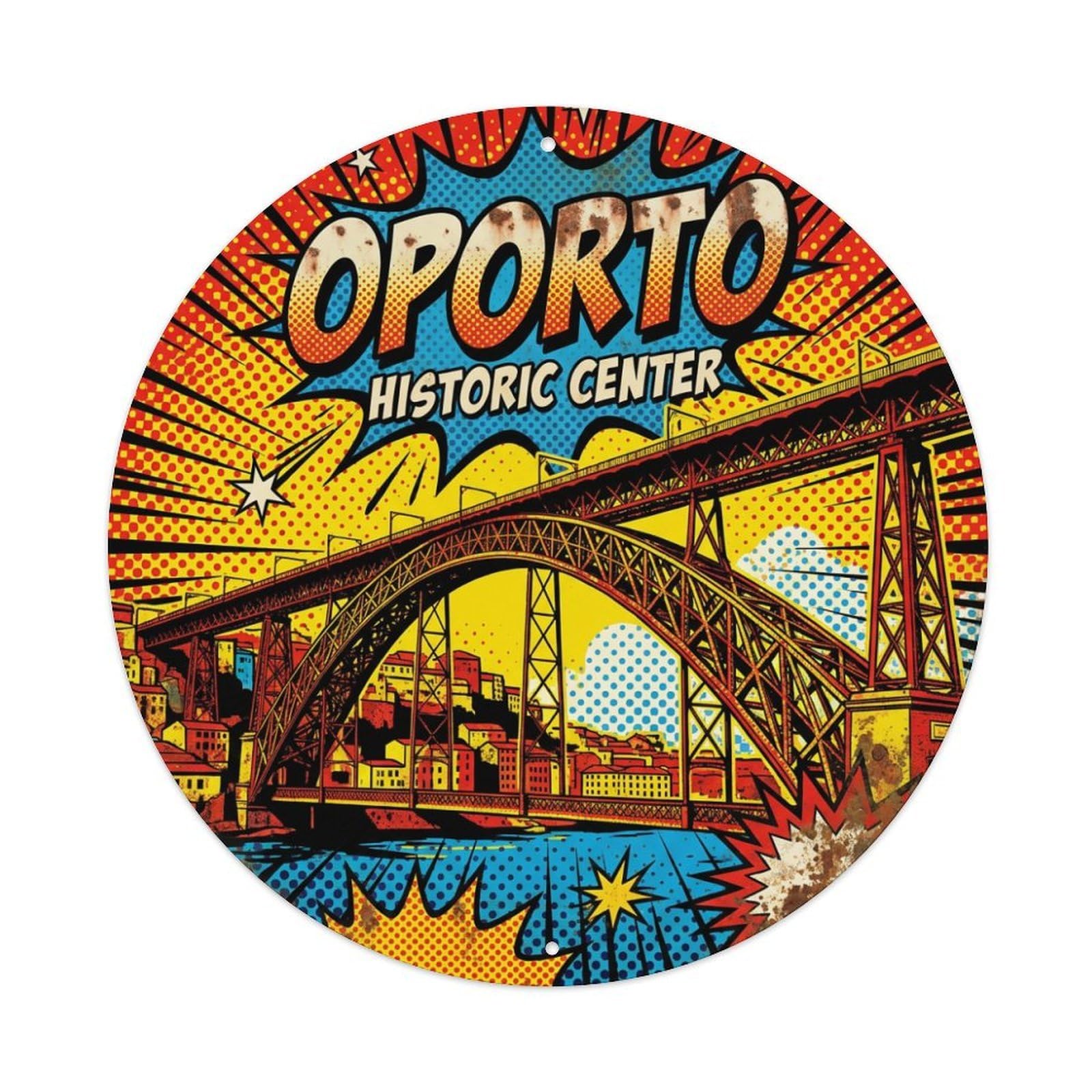 Vintage Travel Oporto Portugal Nostalgia Metal Tin Sign