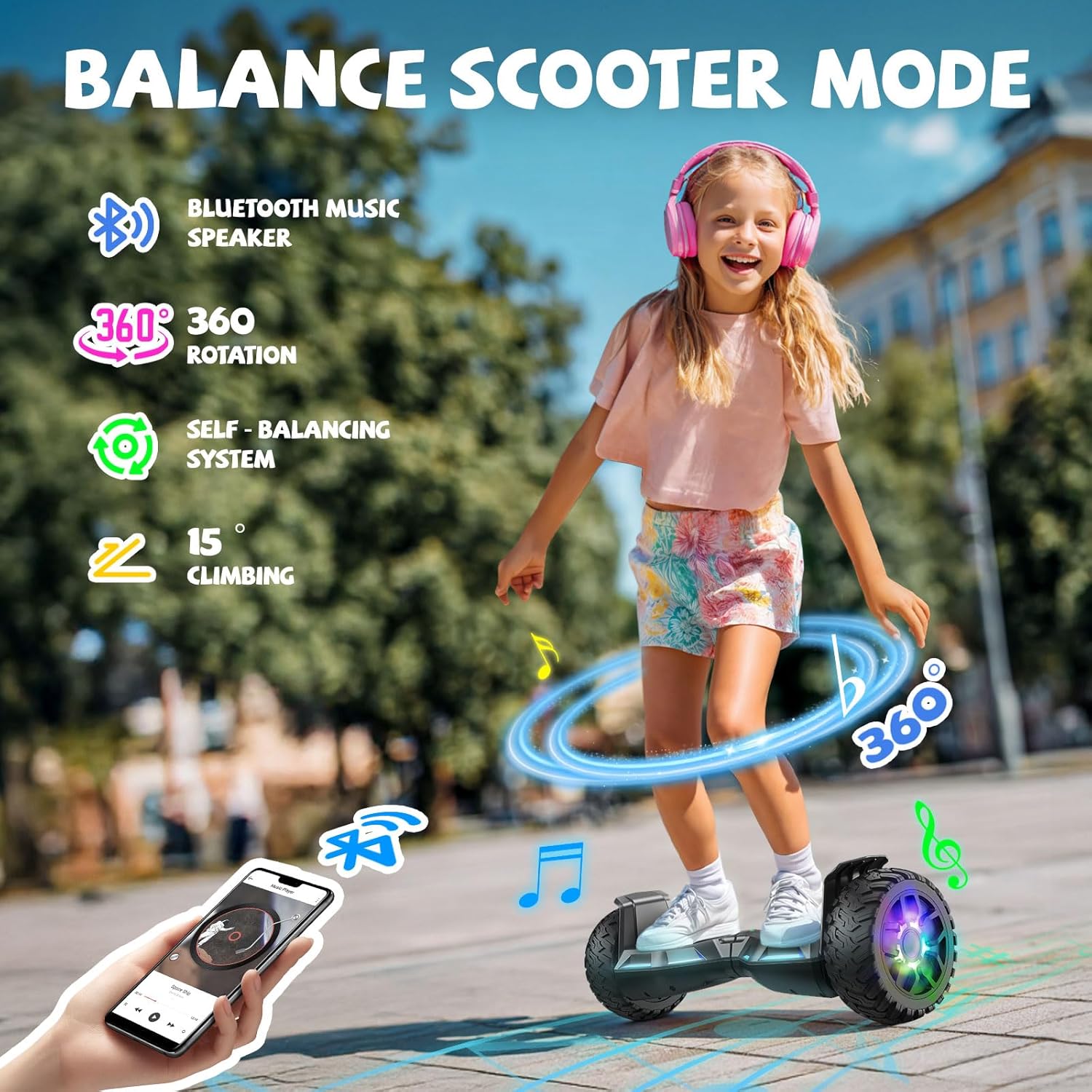 Scooter with Seat Attachment for Kids Adults