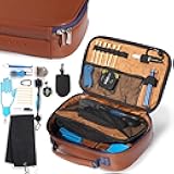 GAIARENA Golf Essential Accessories Kit with Luxury Carrying Case Bag, Golf Gift for Golfers, Golf Ball Liner Towel Cleaning Brush Divot Repair Tool Club Groove Sharpener