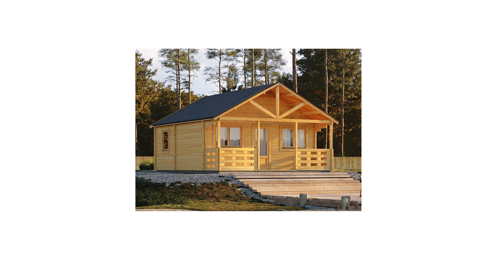 Amazon.com: Allwood Getaway 2 | 337 SQF Cabin Kit with a 149