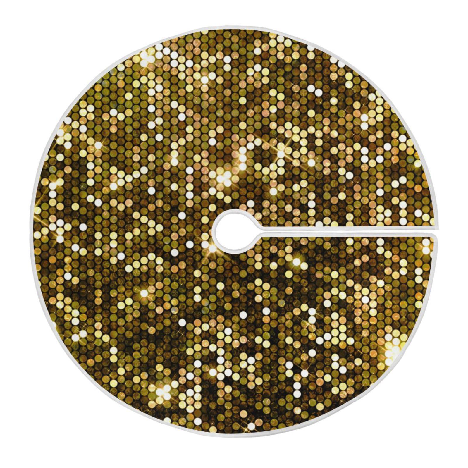 Gonna Per Albero Di Natale Yuboo Oro Rosa - 122 Cm - Con Paillettes Glitterate - Perfetta Per Alberi Fino A 1,5 Mt - 3