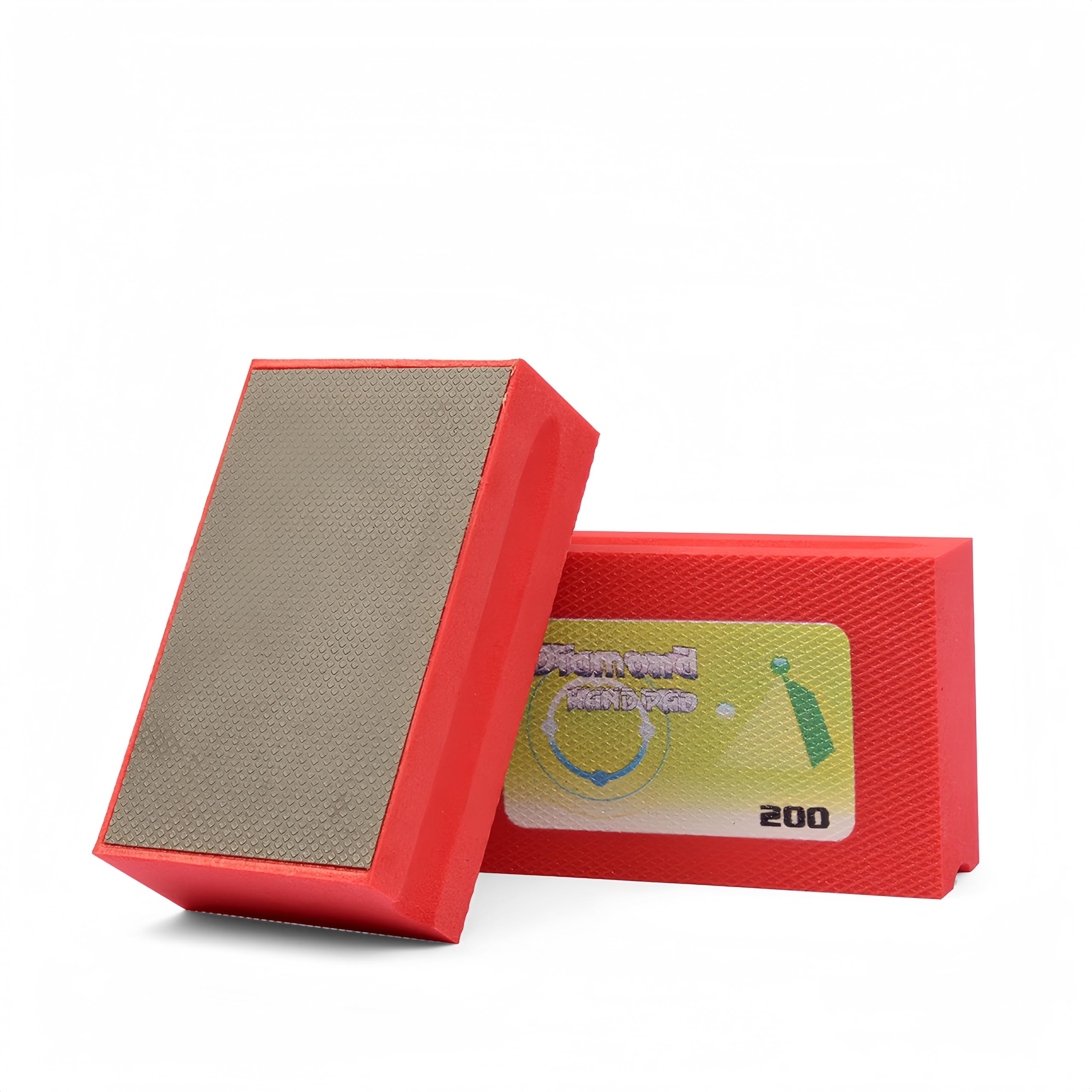 2 Pack Diamond Sanding Blocks Hand-Held Pad Polishing Grinding Block For Glass Granite Concrete Marble 200 Grit - Image 2