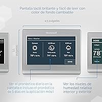 Vista 3 de Honeywell Home RTH9585WF1004 - Termostato de color inteligente Wi-Fi, 7 días programables, pantalla táctil, certificado Energy Star, compatible