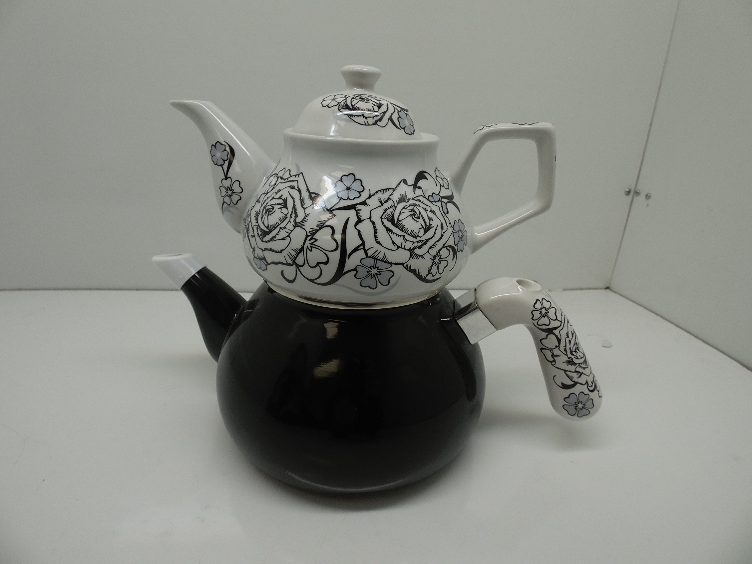 3 Pieces Tea Kettle Set-Family Size,Enamel,Stove Top, Fourth One.