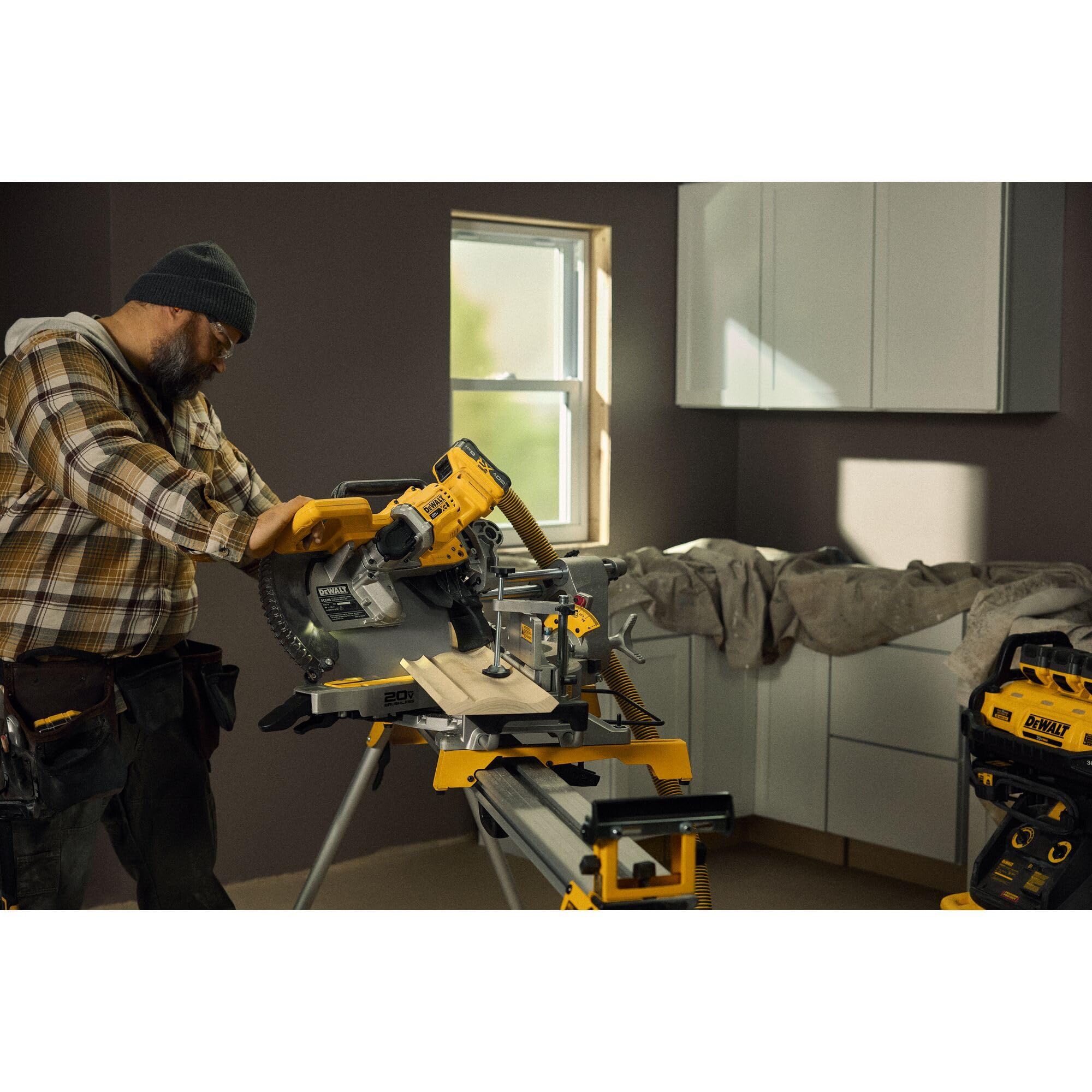 DEWALT 20V MAX XR 12 inch Double Bevel Sliding Miter Saw, Cordless, Tool Only (DCS785B)