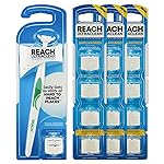 Reach Ultraclean Access Flosser Bundle, Unflavored, Plaque Remover for Teeth, for Hard to Reach Areas, Oral Care, PFAS-Free, 1 Flosser Starter Kit + 3 Packs Refill Heads