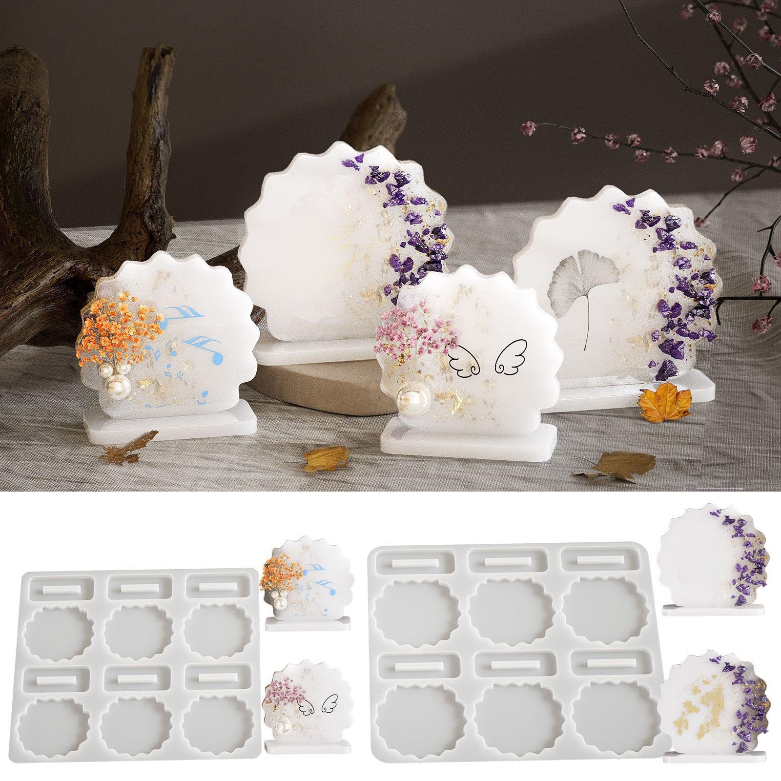 Molde de silicona creativo para decoración del hogar hecha a mano, flores secas, molde de resina, herramienta de fabricación de adornos de escritorio, molde de silicona reutilizable