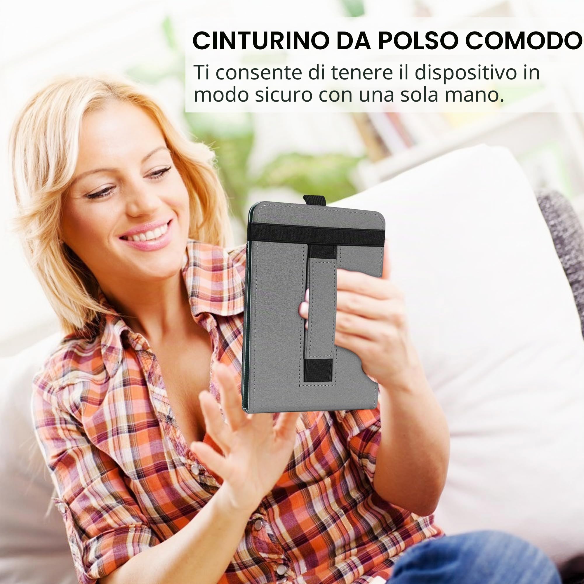 VOVIPO Custodia universale per 6 6.8 7 pollici Kindle Paperwhite/Colorsoft eReaders, Stand Cover con cinturino compatibile con Kindle/Kobo/Tolino/Pocketbook/Sony - Menta