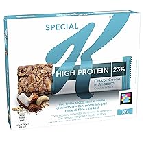 Kellogg’s Special K Barretta | Gusto Cacao, Cocco & Anacardi | Croccanti Fiocchi Multicereali | 23% di Proteine | 4 barrette da 28g (Confezione da 112g)