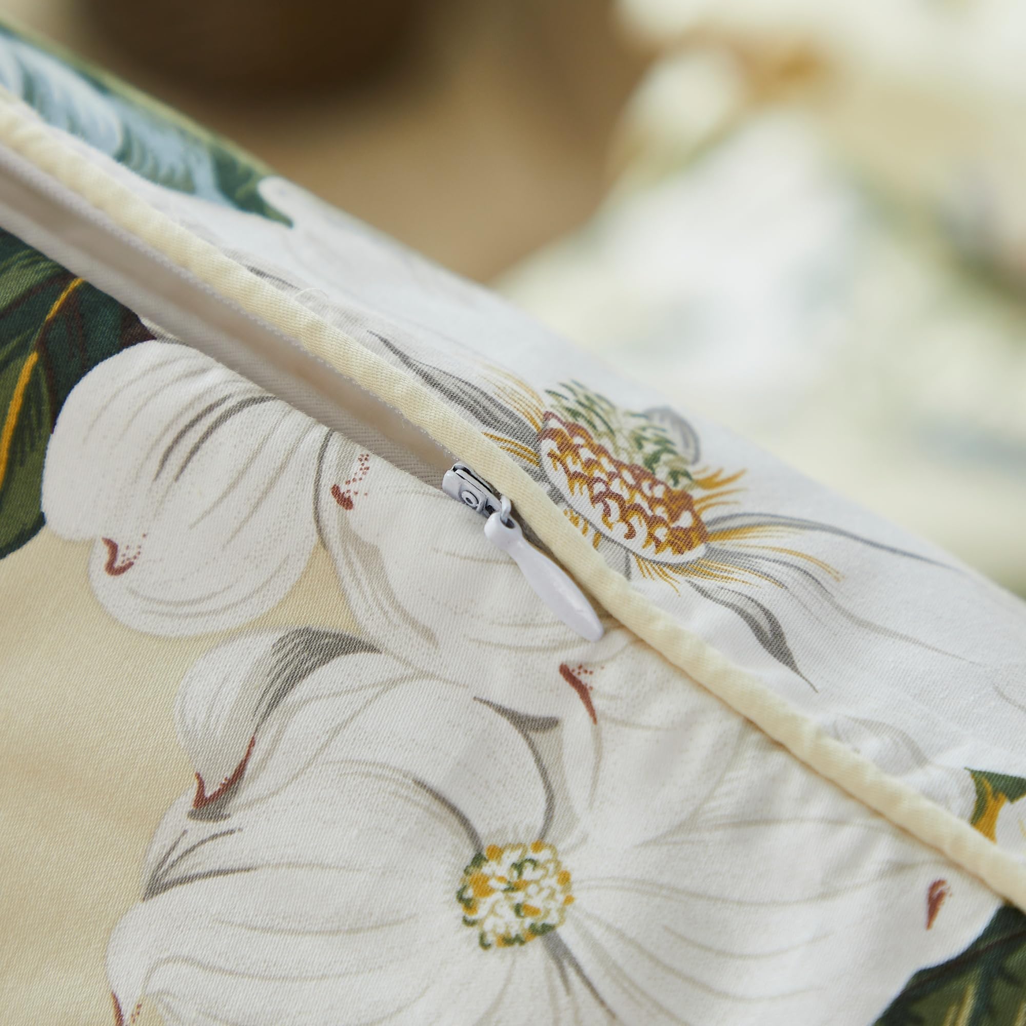 USTIDE Shabby Pastoral Duvet Cover Set Super King 3-Piece Vintage Garden Butterfly Bedding Set 100% Egyptian Cotton Duvet Set - Image 4