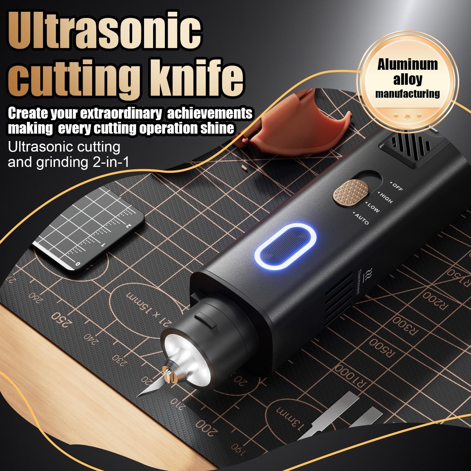 Ultradźwiękowe Narzędzie Tnące Mini Ultradźwiękowa Polerka 40khz Ręczny Ultradźwiękowy Cutter LED Oled Do Cięcia żywicy Plastiku Pvc Akrylu Modelarstwo