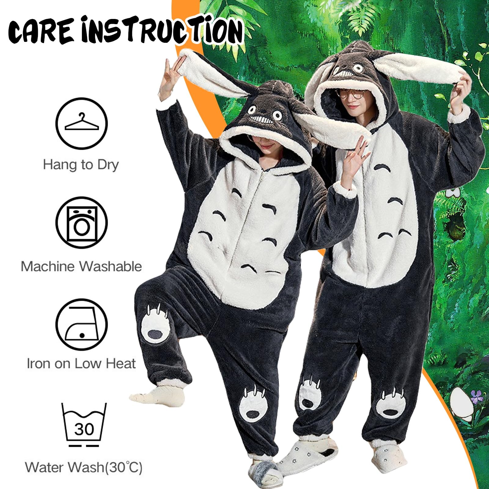 Combinaison Adulte, Costume d'animal, Unisexe, en Peluche, Pyjama Cosplay d'halloween, Vêtements De Nuit Une Pièce pour Fête