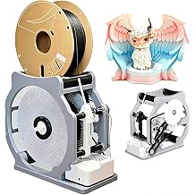 Electric 3D Filament Recycler & Respooler Industrial Auto Rewinder for 0.069" PLA/PETG/ABS/TPU, Universal Spool Winder with Adjustable Tension for Welding Wire, Compact 2.2 lb Spooler Gray red