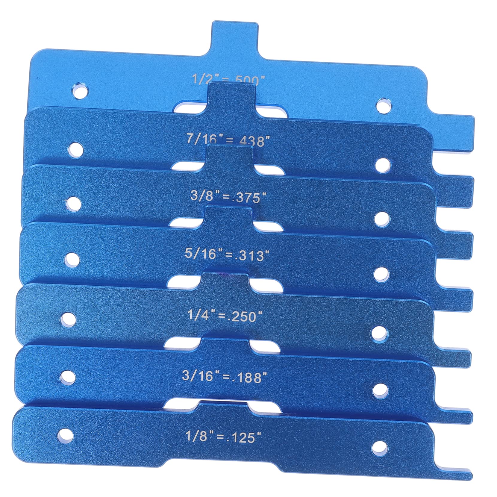 WOONEKY 7pcs Setup Routing Block Router Table Accessories Setup Bars Tools Router Table Setup Router Setup Bars Router Table Setup Blocks Aluminum Alloy Blue Planer Precision Routers-image-16