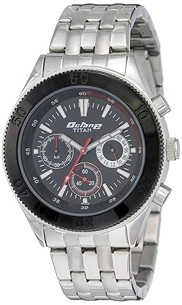 Titan Octane Chronograph Black Dial Men's Watch-NL9324KM01