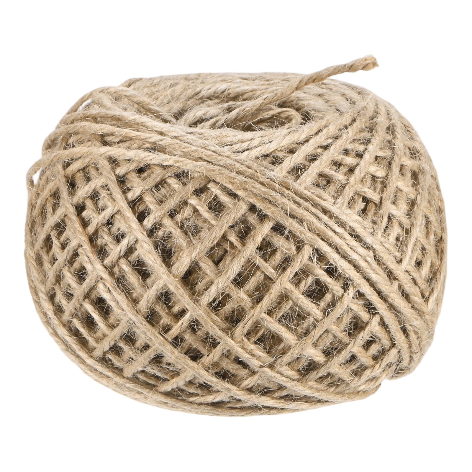 M METERXITY 1-Pack Natural Jute Twine String, 3mm x 328ft/100m Long Garden Twine Balls for Crafts/Gift Wrapping/Gardening Plants, Durable Plant Ties Thick Rope [Brown]