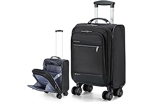 18 Inch Expandable Suitcase with 4 Spinner Wheels