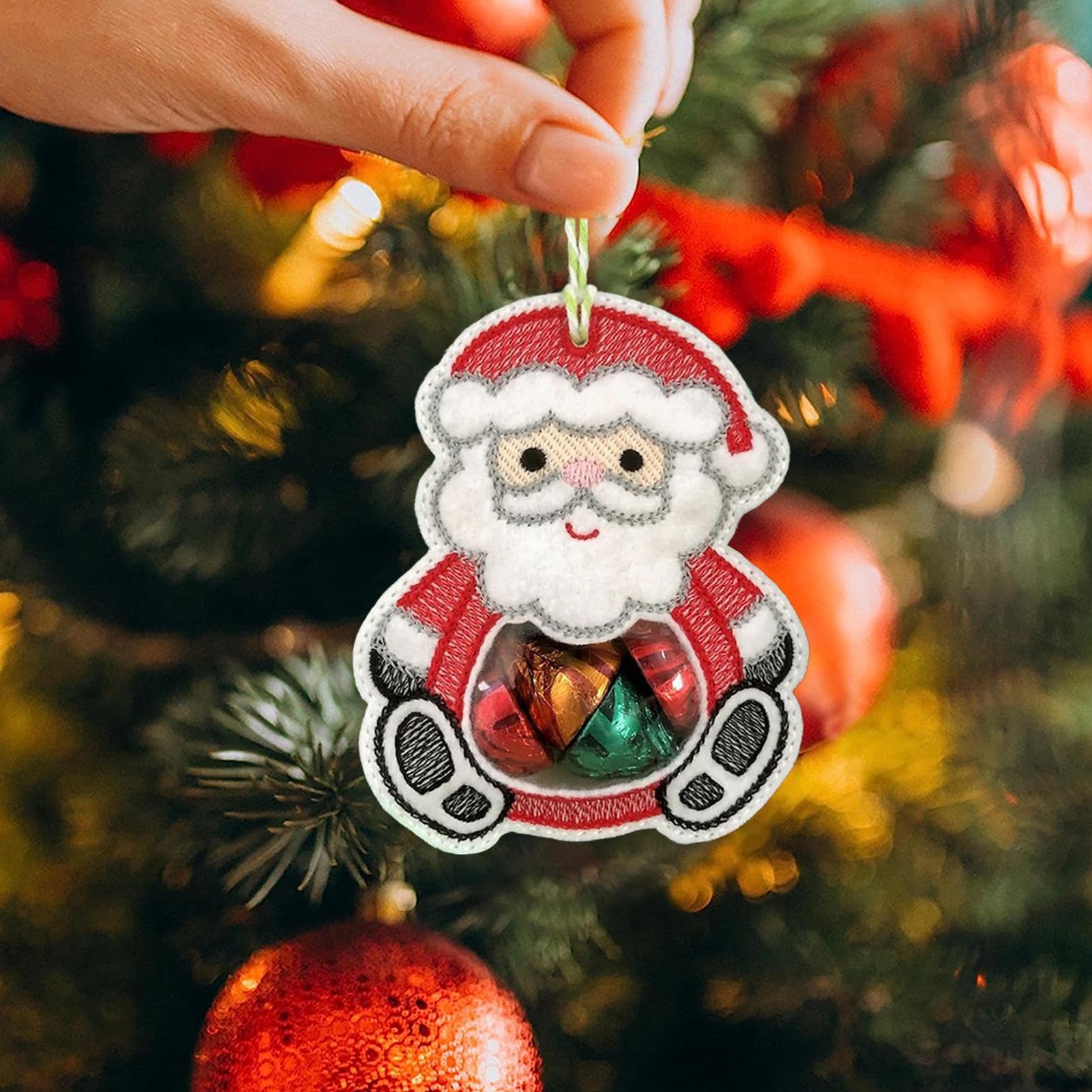 3 Stks Kerst Hanger Ladder Kerstman Pop Boom Nieuwjaar Ornamenten  25 Cm Schommel