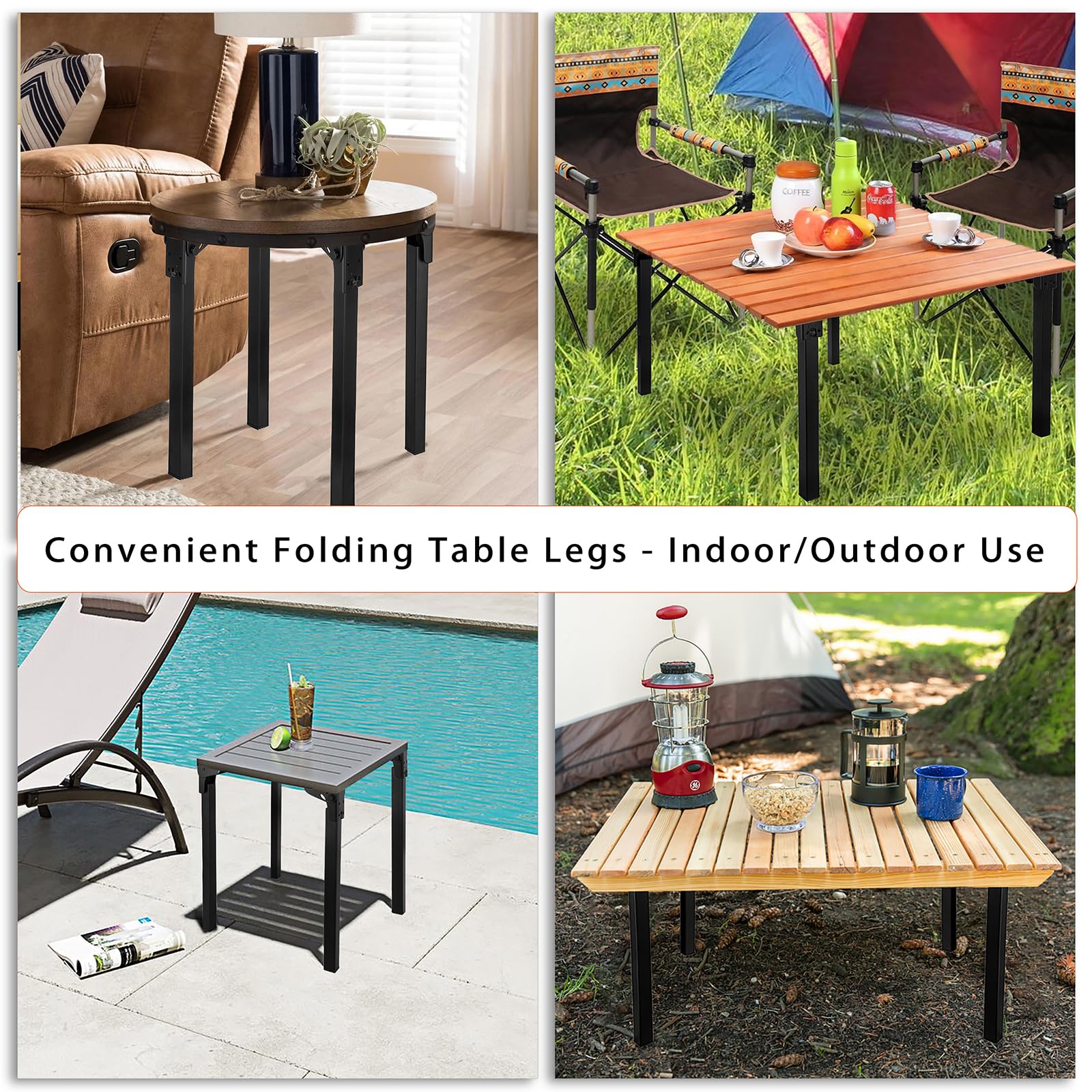 43 Cm Klaptafelpoten Voor Doe-het-zelf Inklapbare Campingtafel Draagbaar Inklapbare Salontafel Poten Draagbare Laptoptafel Voor Picknick Buiten Koken