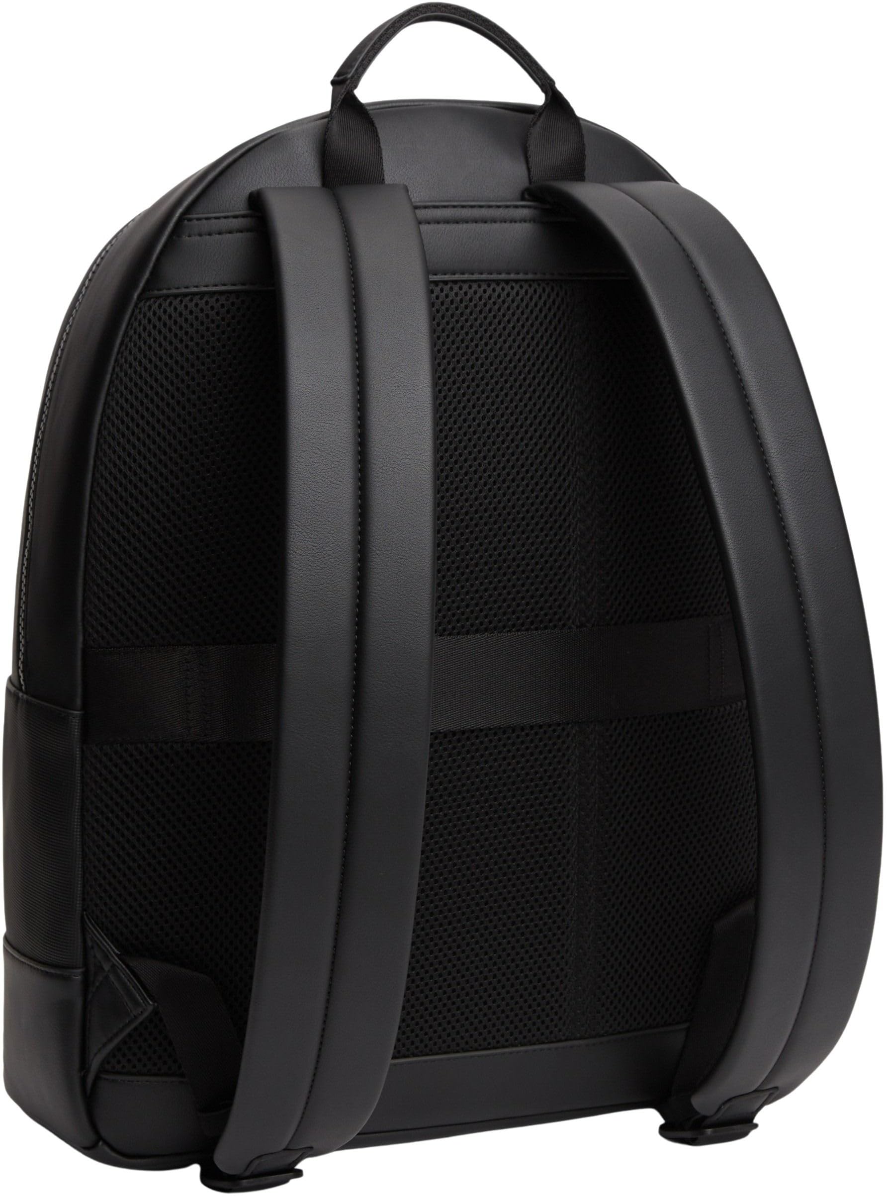 Tommy Hilfiger Mochila Hombre Foundation Backpack con compartimento para portátil, Negro (Black), Talla Única