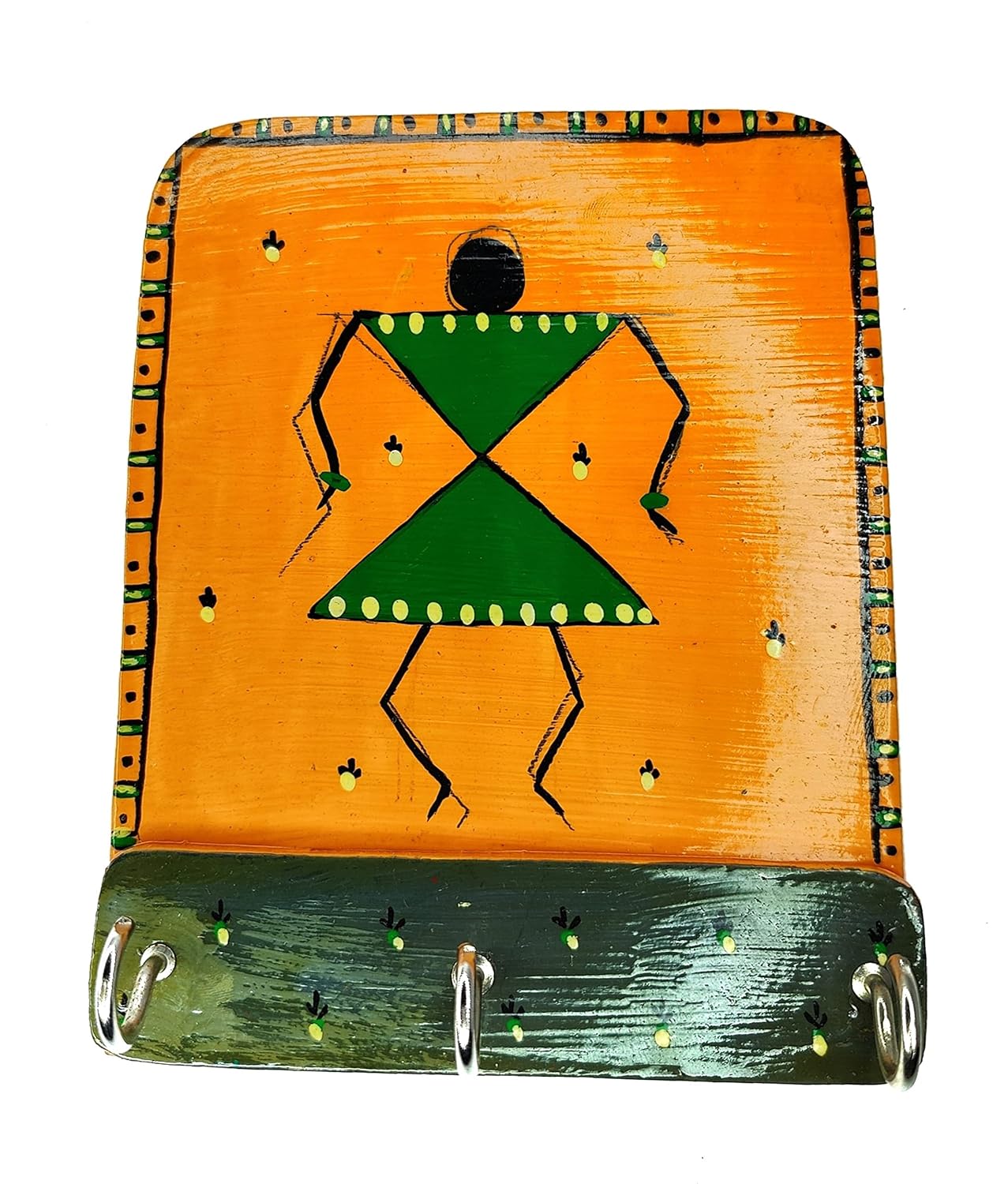 Tribal Patachitra Key Holder Wall Mount Amazon.in Home & Kitchen