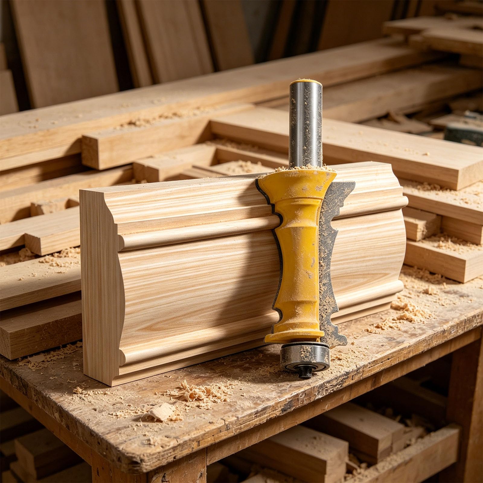 Set di punte per fresa professionale con gambo da 1/2 per intaglio accurato del legno e rivestimento di pannelli in carpenteria e falegnameria, taglierine per telai di porte e armadietti