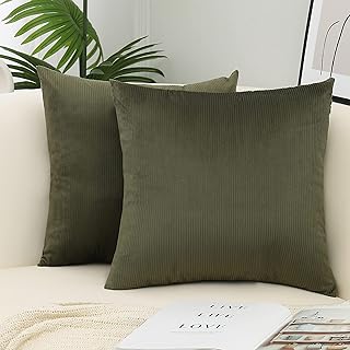 olive colored throw pillows