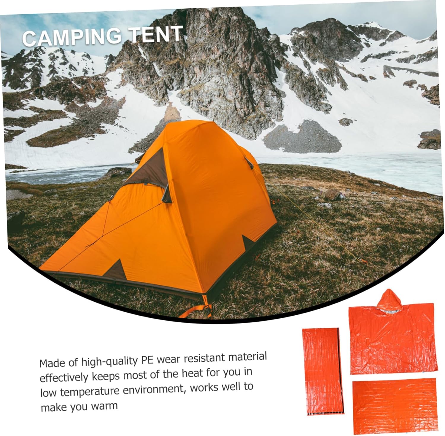 Emergency Sleeping Bag Thermal Blanket Tent Raincoat Compact Insulated Survival Gear