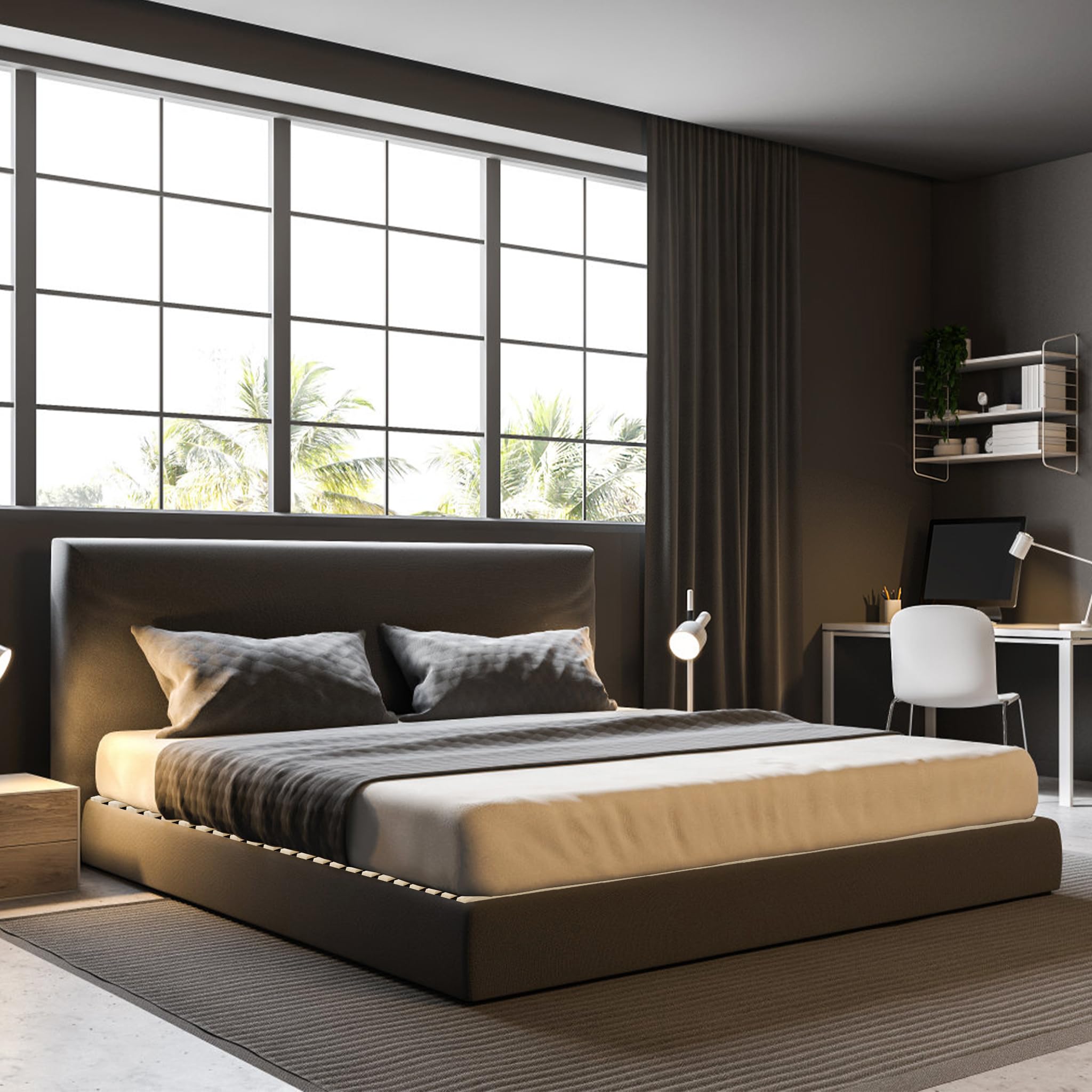 Froadp Premium Lattenrost 23 Leisten aus massivem Fichtenholz 140 x 200 cm, Rolllattenrost, Rollrost für alle Matratzentypen, 300 kg Tragkraft, inklusive schwarzem Gummiband