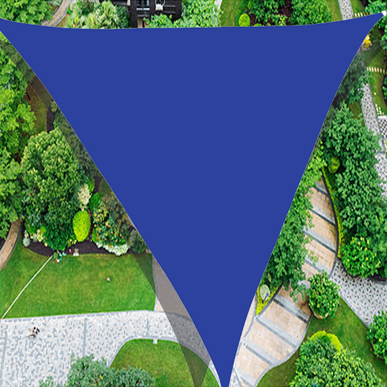 LYGSWDB Wasserdichtes dreieckiges Sonnensegel, 6 x 6 x 6 m, robust, UV-Blockierung zu 95%, perfekt für Terrasse, Carport, Markisenstoff im Freien für ultimativen Schutz