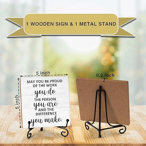 Miniatura 7 de Regalos de agradecimiento para mujeres y hombres, decoración de agradecimiento, letreros de escritorio de oficina con texto en inglés "May You Be