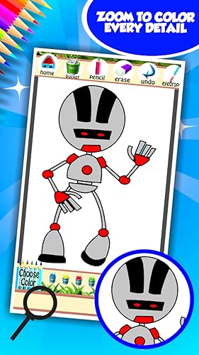 Livro para colorir de robô