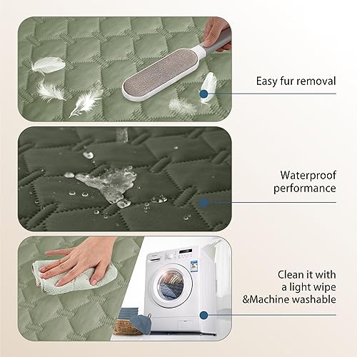 Miniatura 28 de gogobunny Manta impermeable 100 % de doble cara para perro, funda suave para cama de mascotas, reversible, protege muebles, sofá, auto para Beige