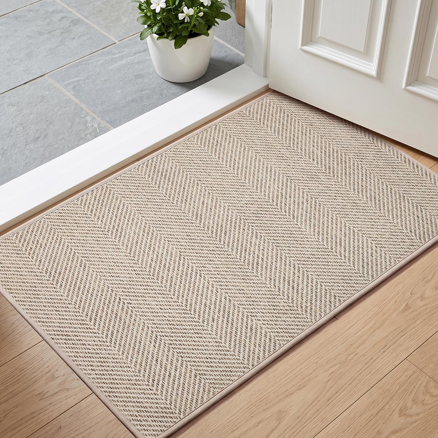 SILRIVES Non Slip Door Mat Indoor, Washable Door Mat 40 x 60 cm