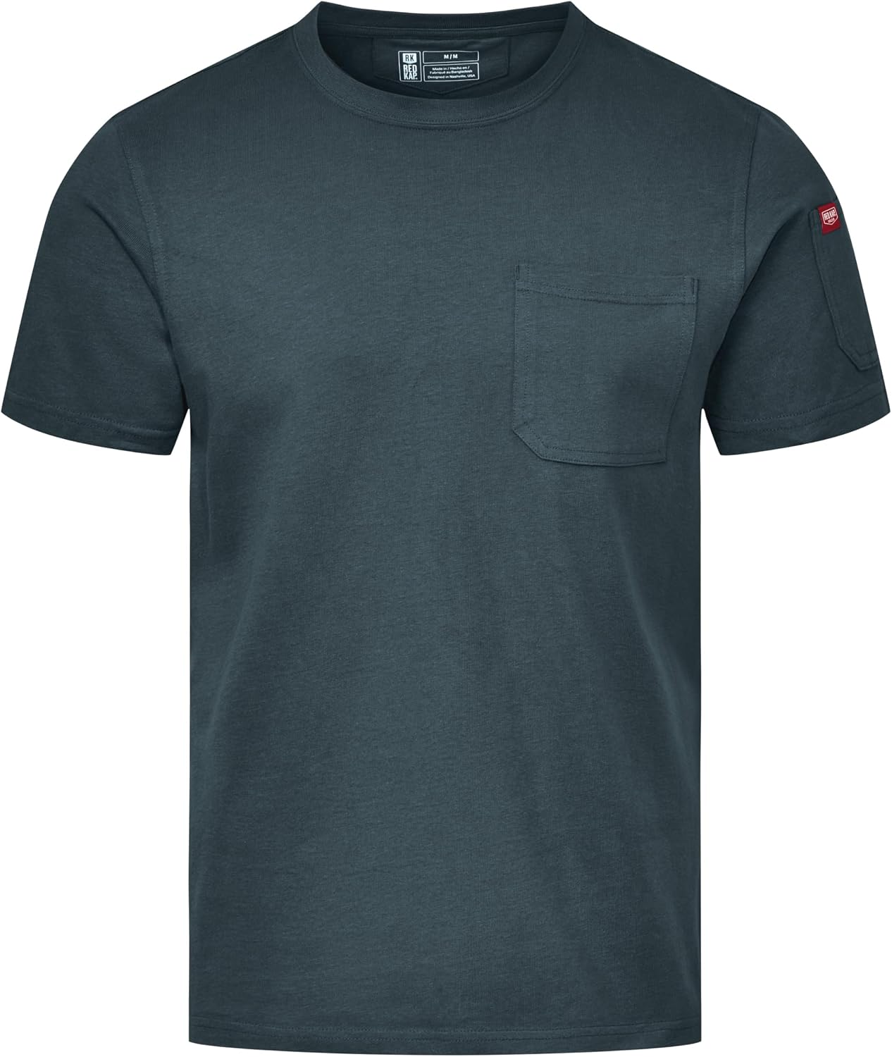 Red Kap Men's Short Sleeve Heavyweight Slim Fit Cotton T-Shirt