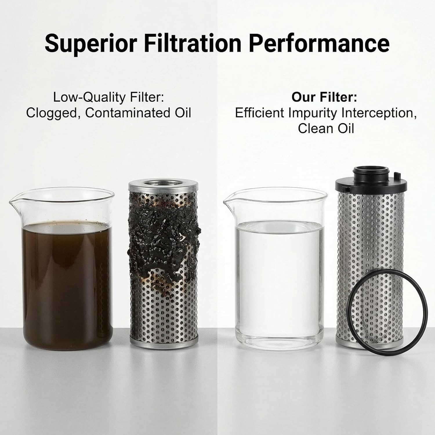 7414582 Hydraulic Filter Compatible with Bobcat Skid Steer Loader A770 S630 S650 S740 S750 S770 S850 T630 T650 T740 T750 T770 T870 Engine.