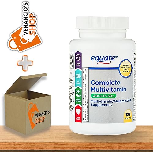 Miniatura 1 de Equate Adult 50+ One Daily Completo Multivitamínico Suplemento Multimineral Tabletas, Cerebro Saludable* - Comparar con Centrum Silver + Incluye
