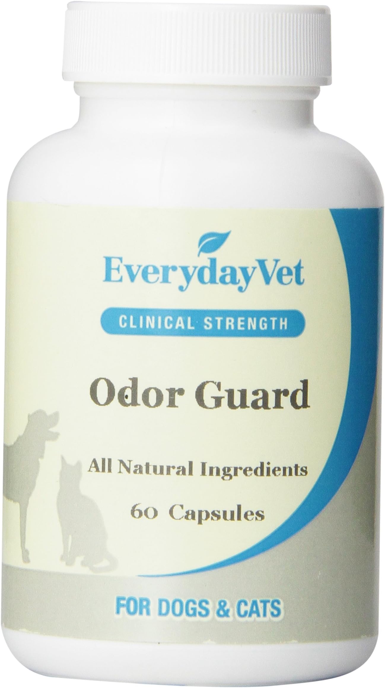 EverydayVet Odor Guard Health Supplement for Dogs and Cats, 60 Capsules