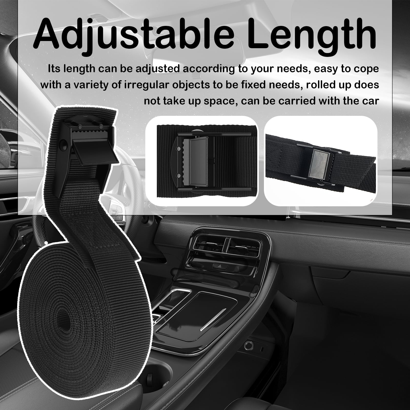 Car Cam Buckle Straps - 12ft Heavy Duty -3