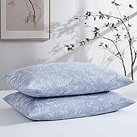 Vista 105 de Southshore Fine Linens® - Vilano® Springs - Par de fundas de almohada plisadas, color verde azulado, estándar (Queen)