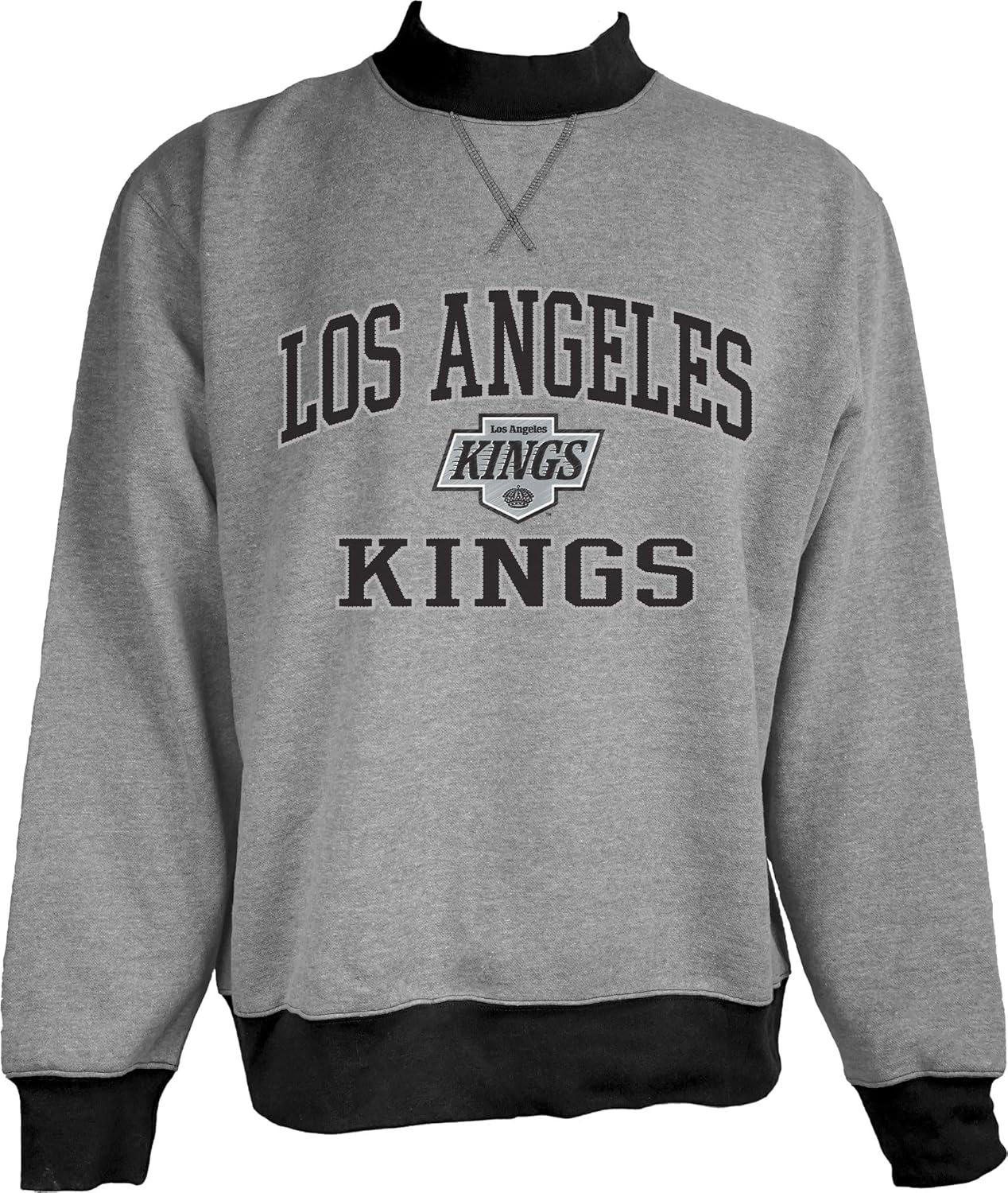 Blue 84 NHL Officially Licensed Mock Crewneck Sweatshirt Twill Embroidery