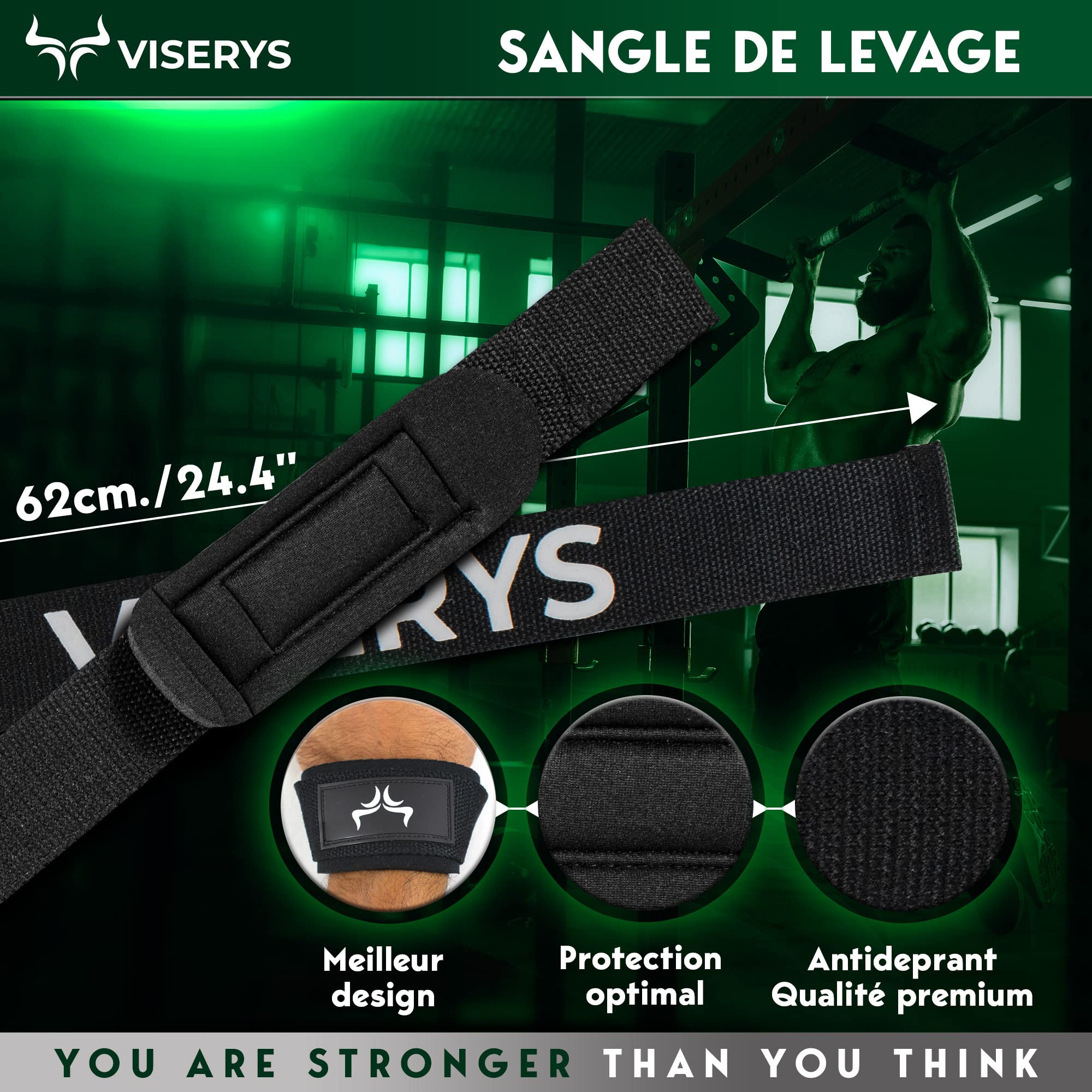 Paire De Gants De Musculation Antidérapants – Sangles De Levage En Coton – Pour Tractions, Haltères Et Bodybuilding – Homme Femme
