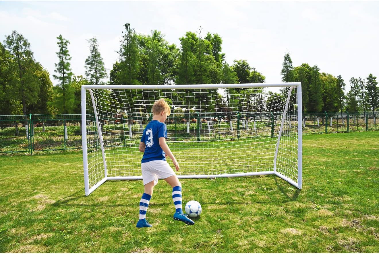 Kids Safety PVC Football Goal, Youth Professional PVC Soccer Goal for Backyard, Schools, Colleges and Soccer Camps.