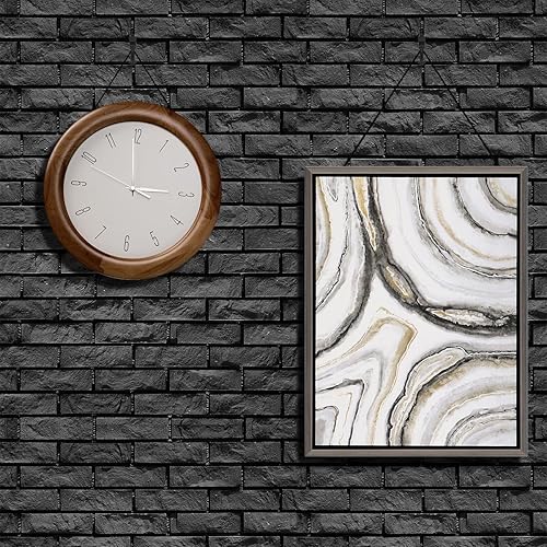 Miniatura 6 de GEZIDEA Brick Hanger,Brick Hooks,Brick Clips for Hanging Outdoor Pictures,No Drill,Holes,Nails or Screws,Stainless Steel,Black,6 Pack Hooks-BK-01