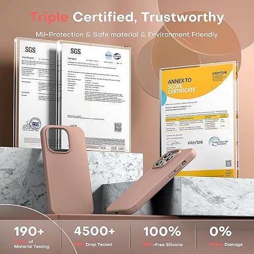 Vista 384 de TOCOL - Funda 5 en 1 para iPhone 11, con 2 protectores de pantalla + 2 protectores de lente de cámara, funda delgada de silicona líquida a prueba